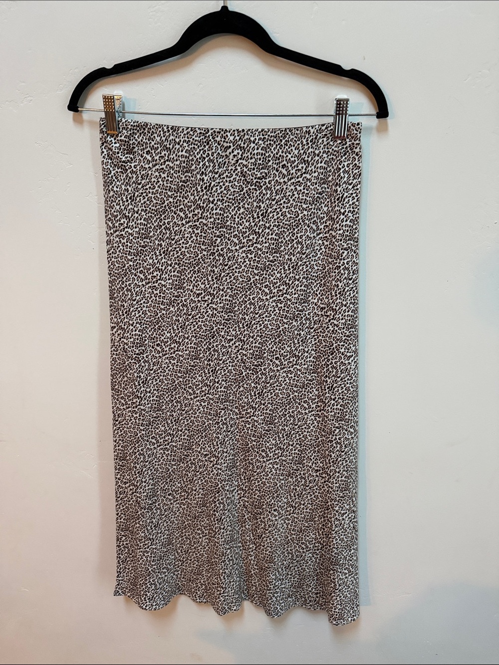 Jenni Kayne Leopard Print Midi Skirt in Brown and Black